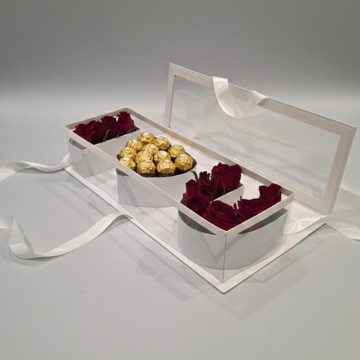 The "I Love U" Signature Gift Box | Luxury Red Roses Ferrero Rocher Mothers Day Gift
