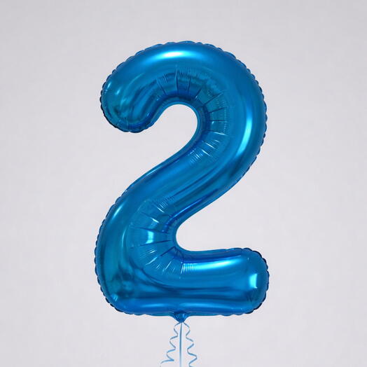 Number 2 Blue Helium Balloon 40 Inch – Birthday Party Decoration | Abu Dhabi