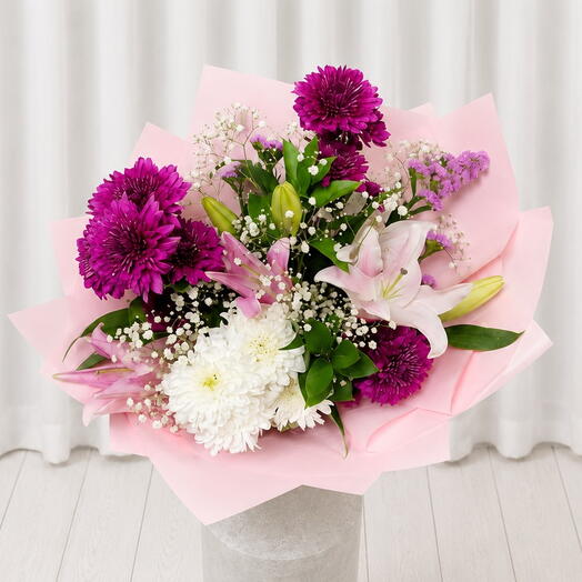 Flower Bouquet - Purple Elegance