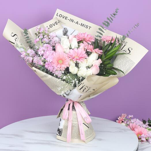 Pastel Gesture Flower Bouquet
