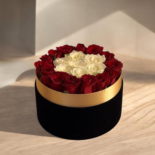 Caja de flores Rosa de medianoche