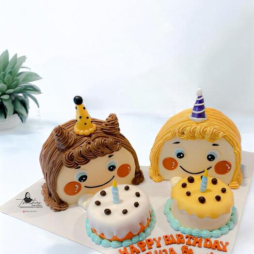Twin Birthday cake