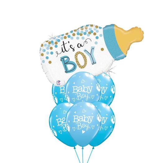 Giant Blue Baby Bottle Fab Gift Bouquet