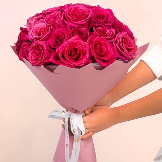 Bouquet de 36 roses roses