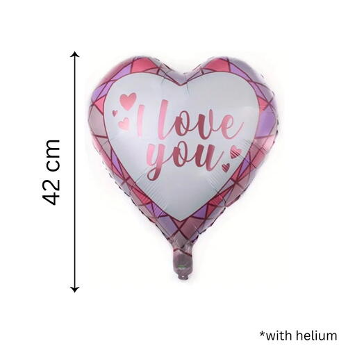 Розовый шар 18" с надписью «Я люблю тебя»