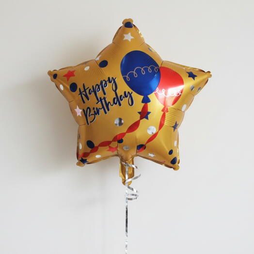 Happy Birthday Star Balloon