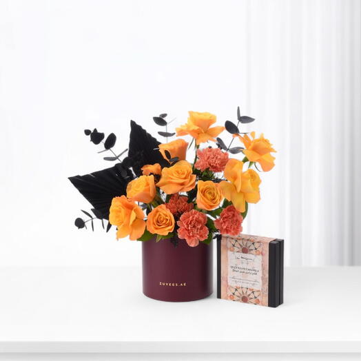 Noir Flame Bloom Signature Box With Mirzam Chocolates