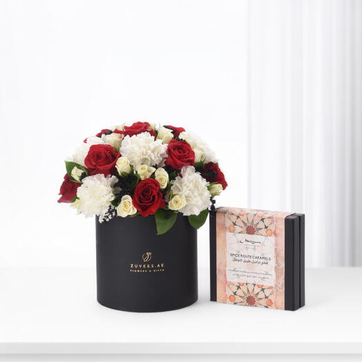 Red Sands Bloom Black Box with Mirzam Chocolates
