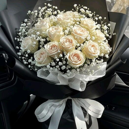 Черно-белый букет красоты