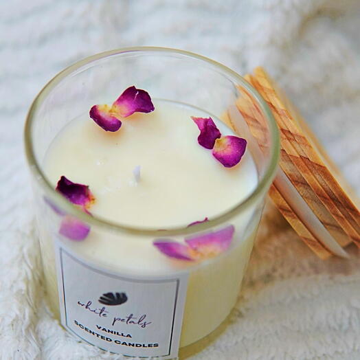 Свеча из соевого воска с ароматом ванили (150 г)