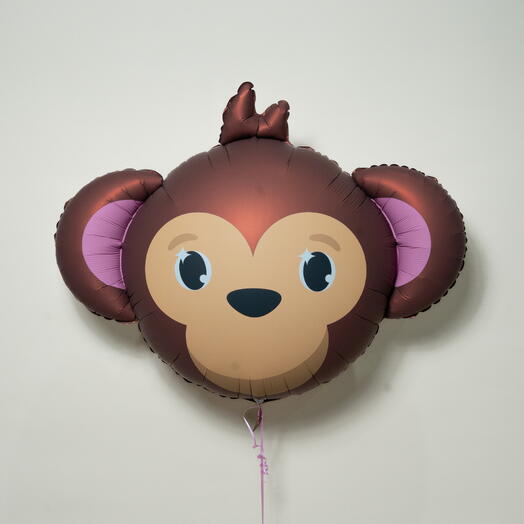 Фольгированный шар «Милое лицо обезьянки» 7091