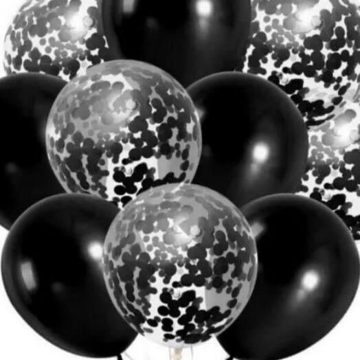 Set of Black Balloons