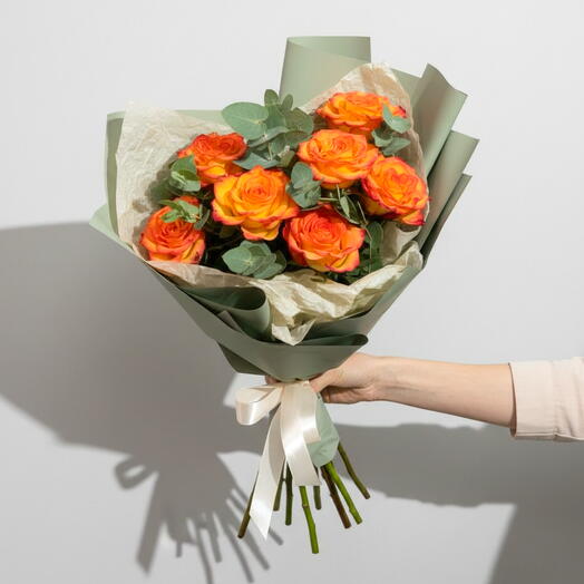 Осенний букет роз