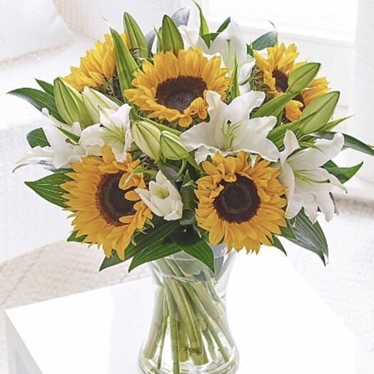 Sunflower and Lilly vase 004