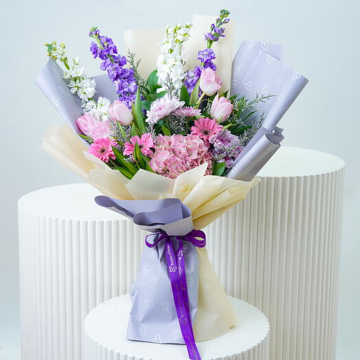 Букет «Розово-фиолетовая гармония»