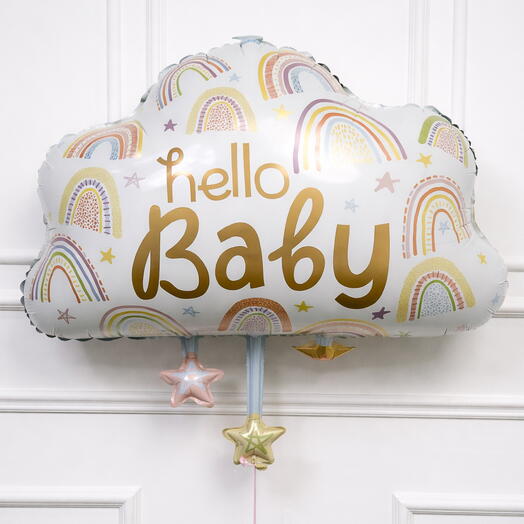 Hello Baby Cloud Shape Foil Balloon