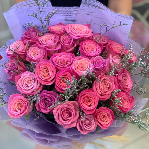 DARK PINK ROSES   CASPIA IN BQT