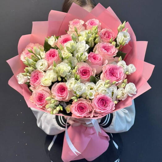 РОЗЫ ЭСПЕРАНС   ЛИЗИАНТУС В БУКЕТЕ