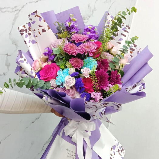 "Vibrant Elegance" Mixed Flower Bouquet