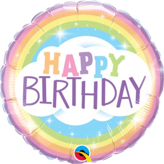 Birthday Rainbow Single Foil Balloon