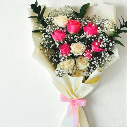Смешанный букет роз