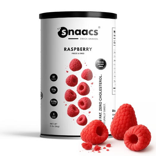 SNAACS Whole Freeze-Dried Raspberries | No Added Sugar | Tart   Crispy Real Fruit Snack - 2 oz | 56 g