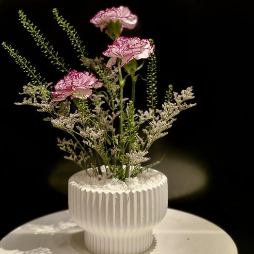 Double Shade Carnation Flower Vase