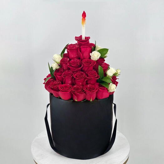 Happy Birthday : Rose Cake box