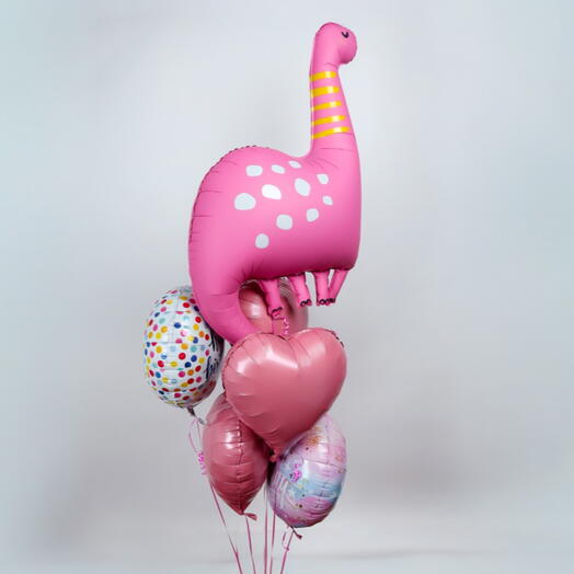 Милый брахиозавр С Днем Рождения Набор фольгированных шаров 7270