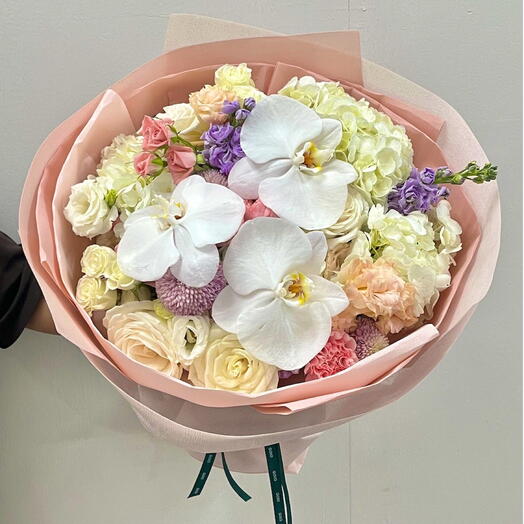 Pink Carnation Cream Rose Luxury Bouquet