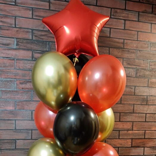 Red Star Foil Balloon Set
