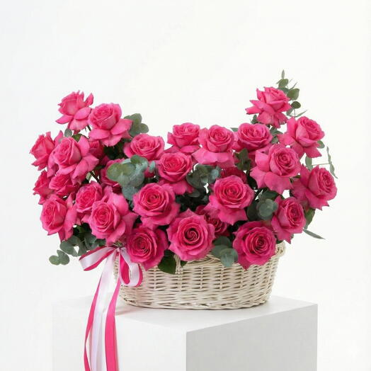 Mother s Day Basket- Pink Rose Basket