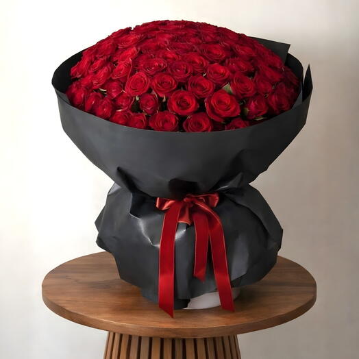 Classic Red Roses Bouquet Lux Wraping