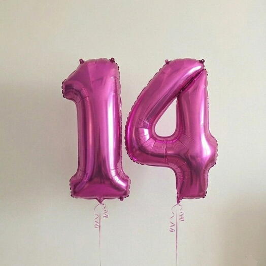Number 14 Pink Helium Balloon 40 Inch – Birthday Party Balloon | Abu Dhabi
