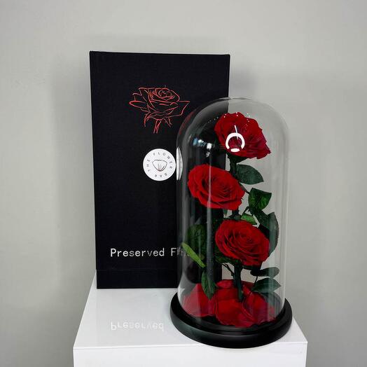 Forever Rose 3 Red Stems