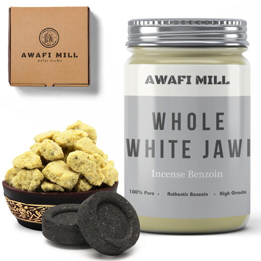 AWAFI MILL White Jawi благовония | угольные таблетки - флакон 100 г, 20 штук