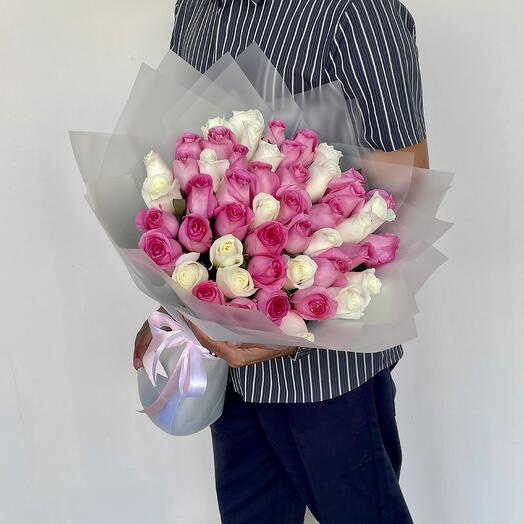 51 mélange rose et blanc