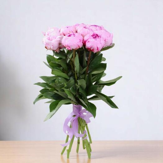 7 Pink Peony Bunch