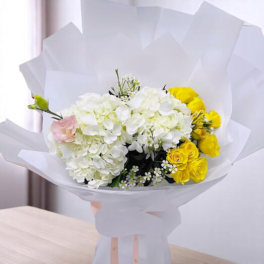 White Hydrangea Bouquet