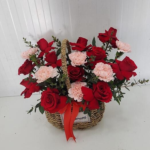 Flowers in basket