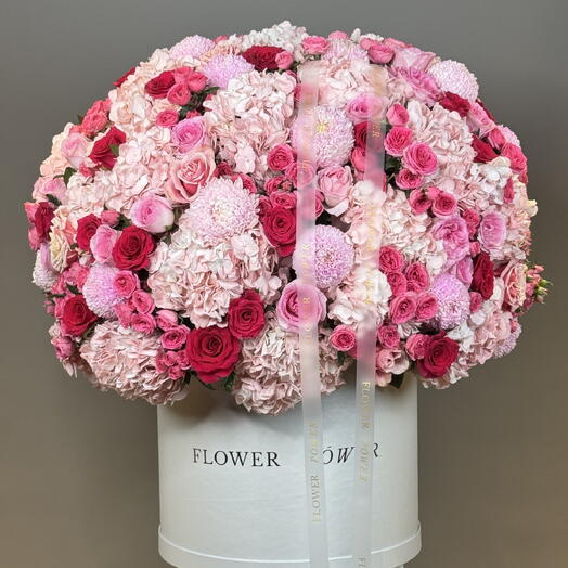 Sugar Bloom: WOW Size Box with Hydrangea and Roses