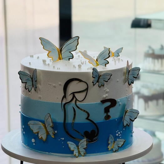 Торт «Порхающие бабочки» для раскрытия пола 1 кг