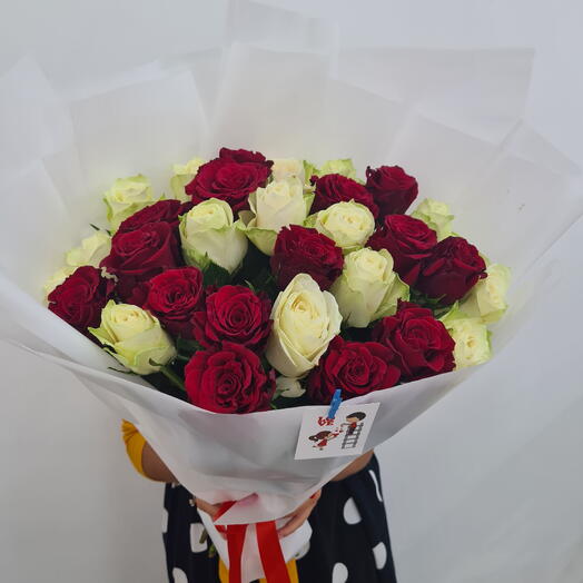 Red white mix bouquet