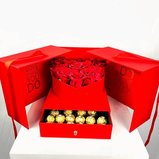 Arrangement Rouge Passion (boîte rouge)