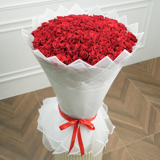 Luxurious 151 Premium Red Roses Arrangement  7545
