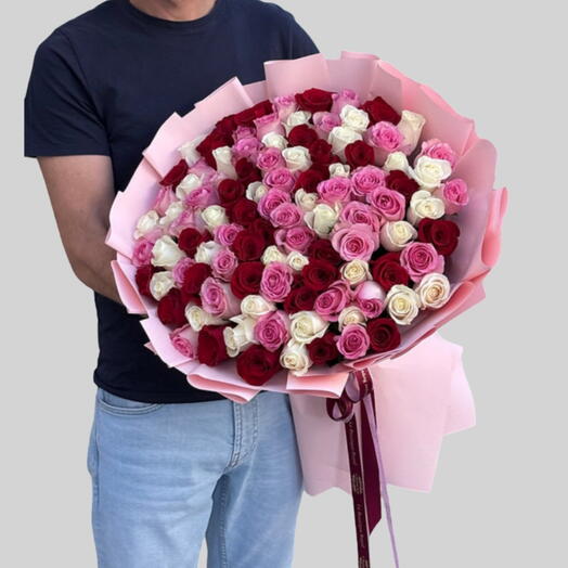 Mother s day Euphoria _ Mixed Roses Bouquet