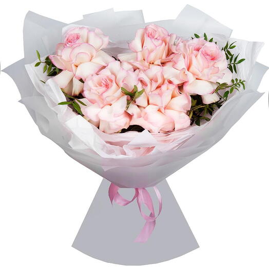 Blush Whisper 5 Pink Roses Bouquet