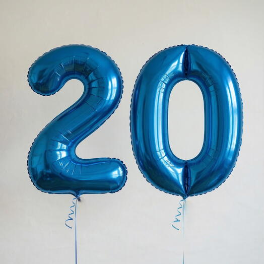 Number 20 Blue Helium Balloon 40 Inch – Birthday   Anniversary Decoration | Abu Dhabi