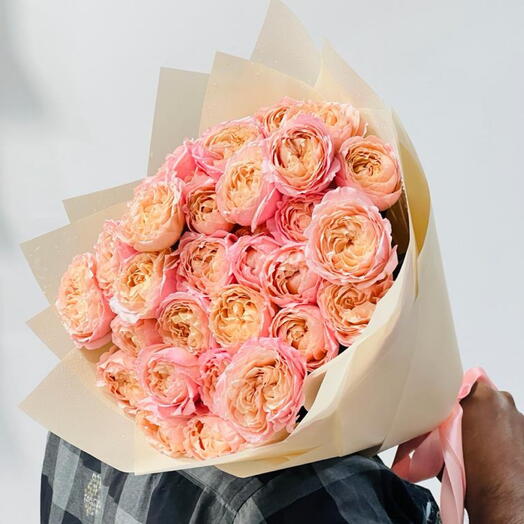 11 Juliette Peony Roses Bouquet -5968