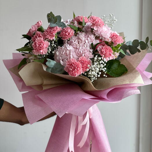 Blush Harmony Carnations Bouquet